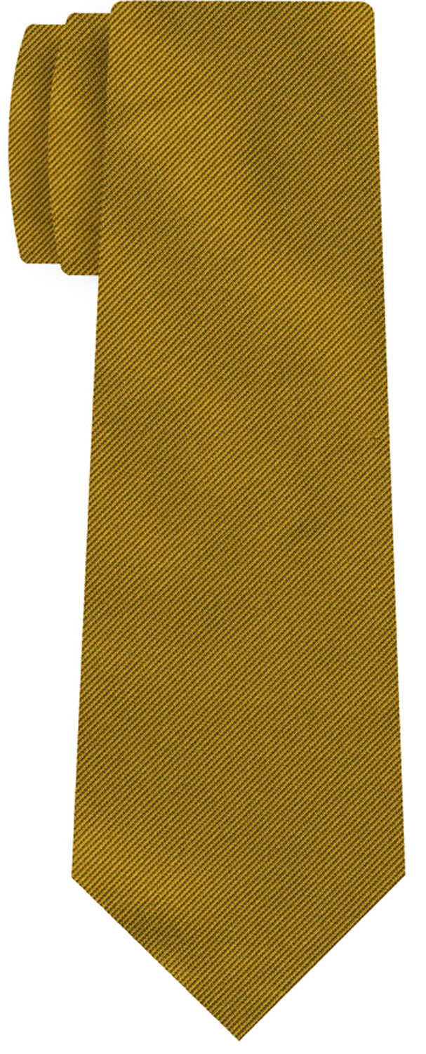 {[en]:Yellow Reppe Solid Silk Tie