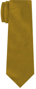 {[en]:Yellow Reppe Solid Silk Tie
