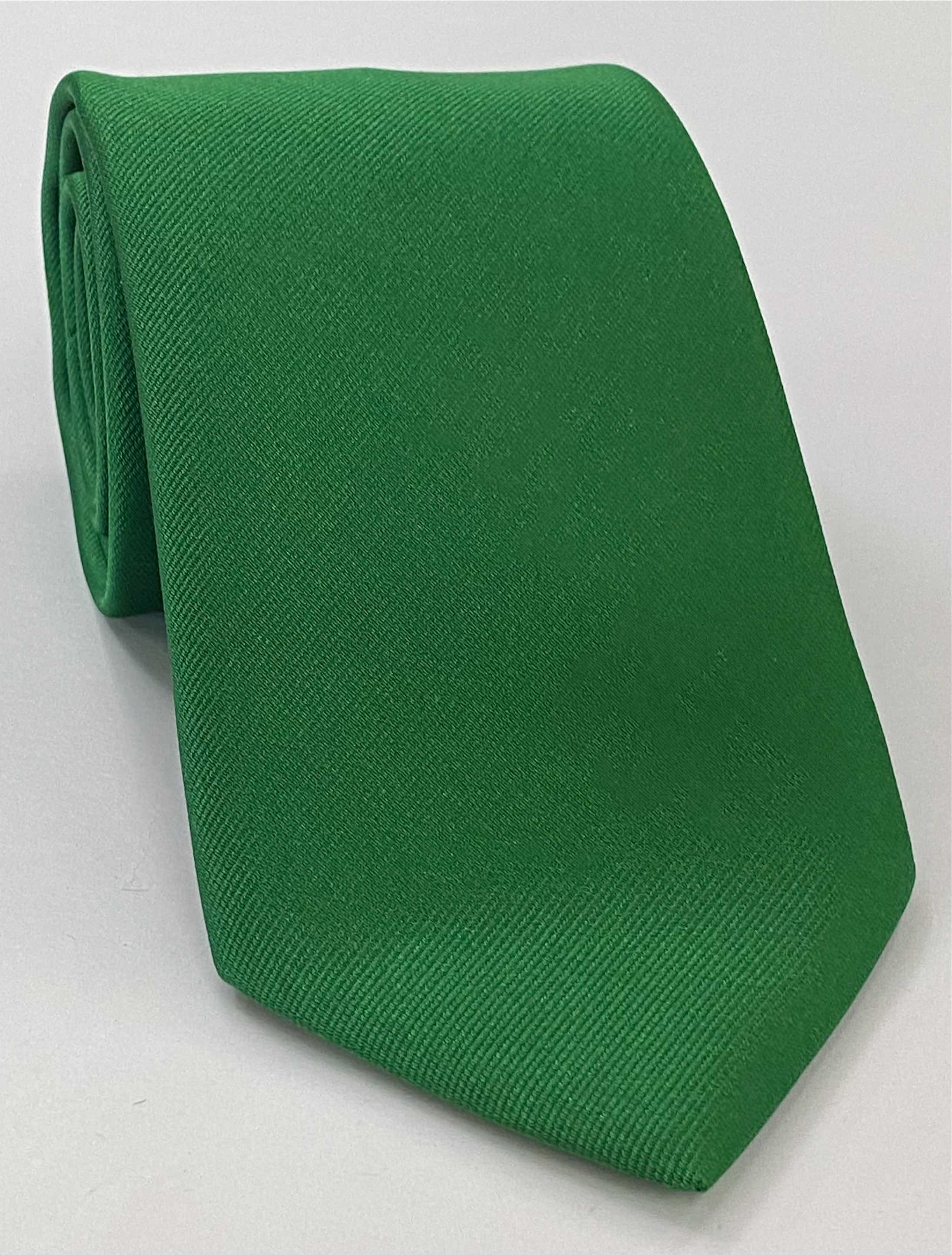 Bottle Green Reppe Solid Silk Tie ERST-17