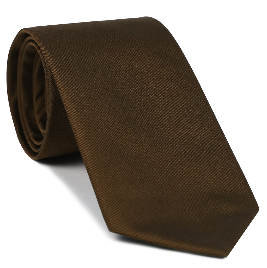 Chocolate Reppe Solid Silk Tie ERST-22