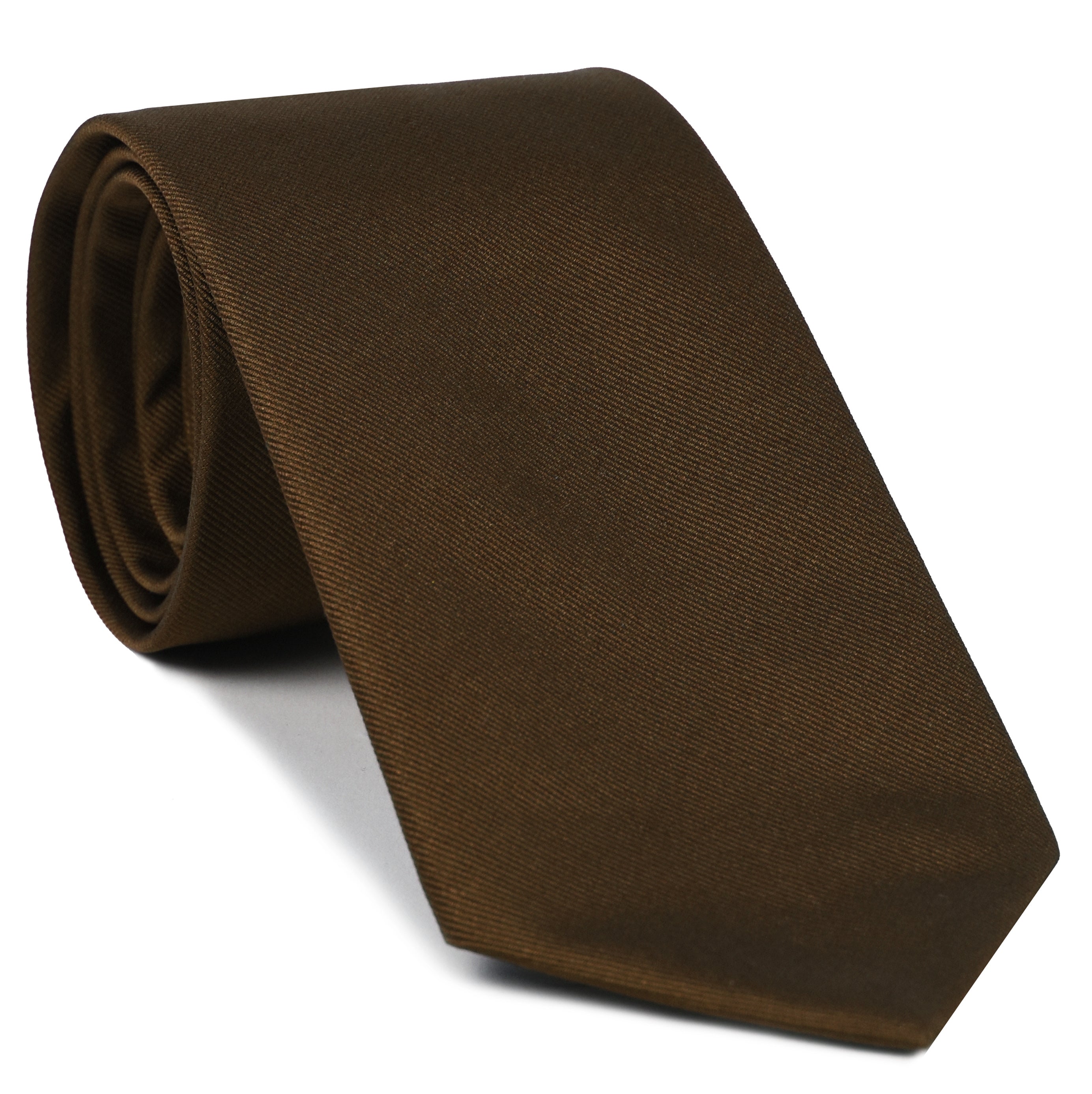 Chocolate Reppe Solid Silk Tie ERST-22