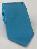 Ocean Blue Reppe Solid Silk Tie ERST-30