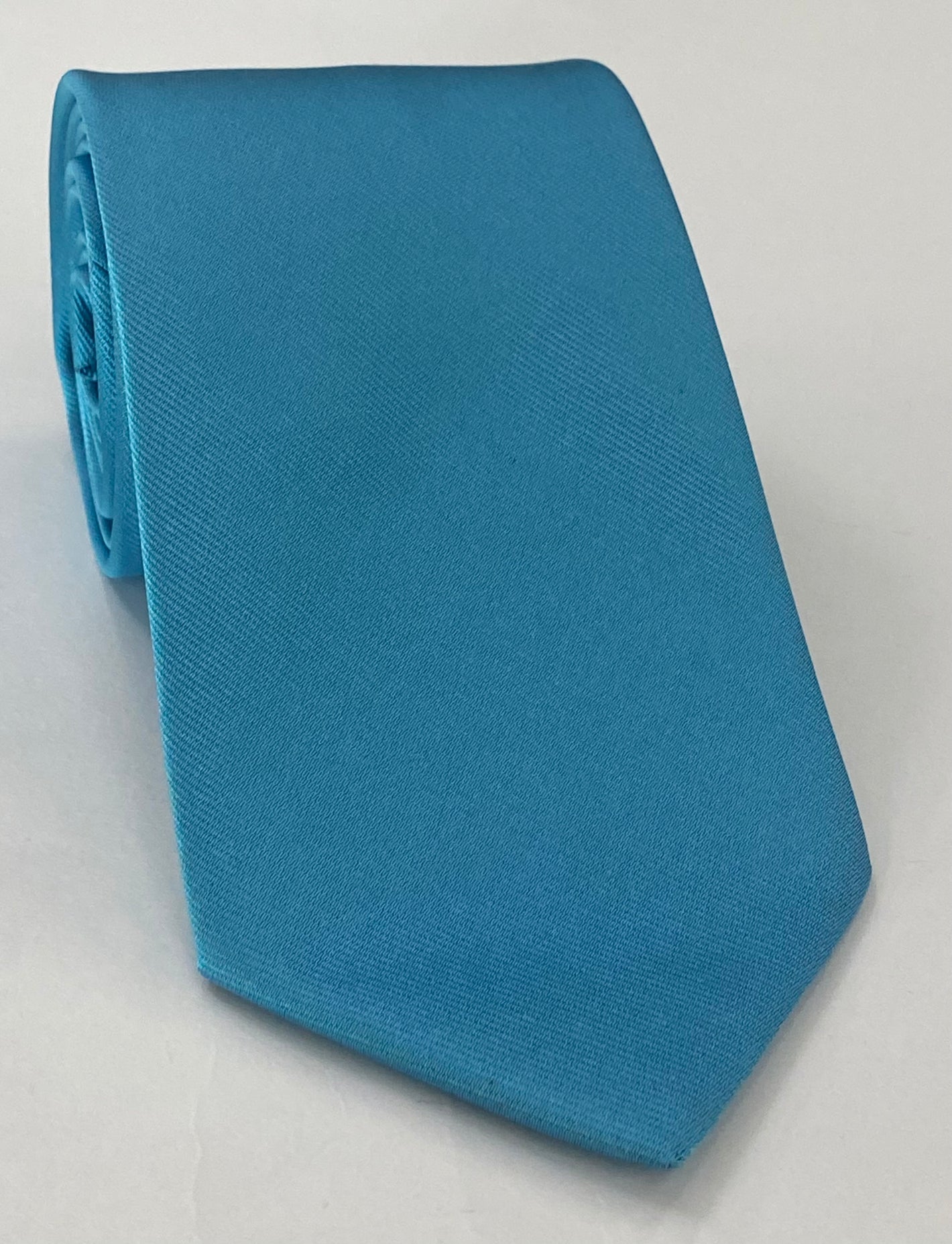 오션 블루 레페 솔리드 실크 타이 ERST-30