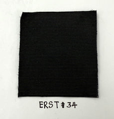 Black Reppe Solid Silk Tie ERST-24