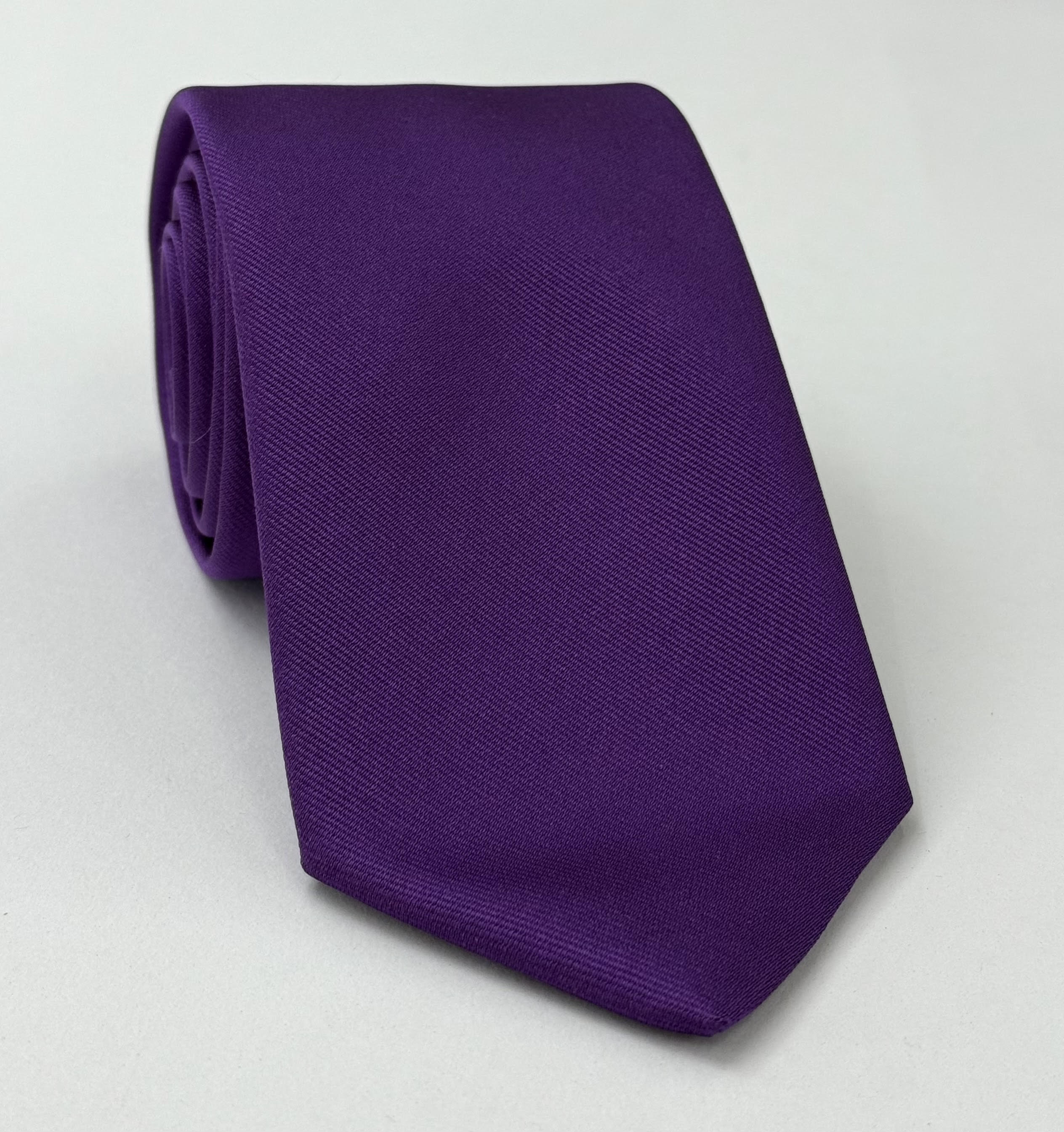 Purple Reppe Solid Silk Tie ERST-20
