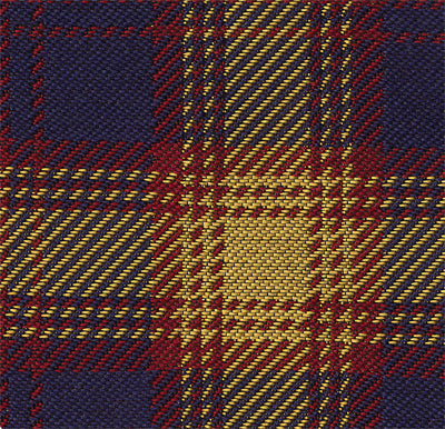 {[en]:Navy Blue, Dark Red & Yellow Gold Tartan Silk Bow Tie