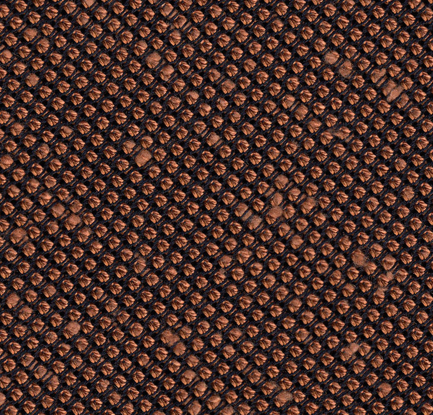 {[en]:Burnt Orange Shantung Grenadine Fina Silk Tie