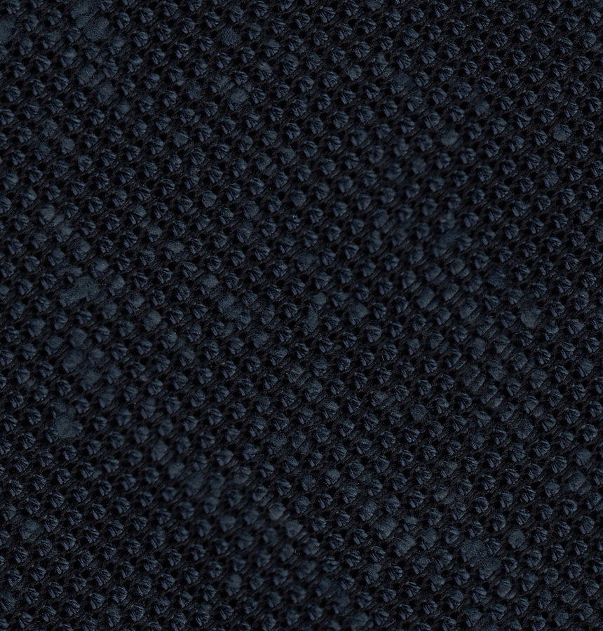 {[en]:Midnight Blue Shantung Grenadine Fina Silk Bow Tie