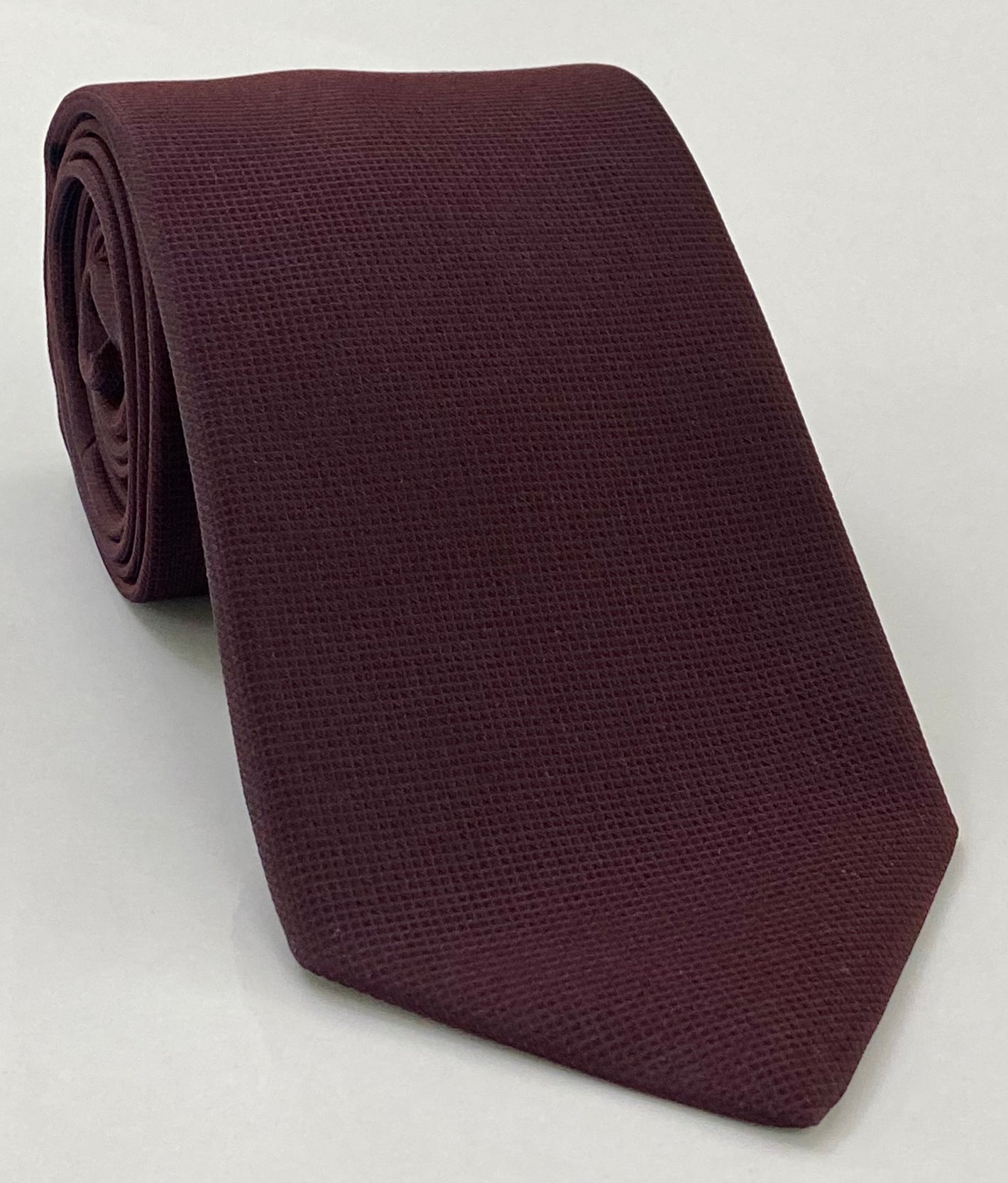 Burgundy Diamond Weave Silk Tie FFDT-12