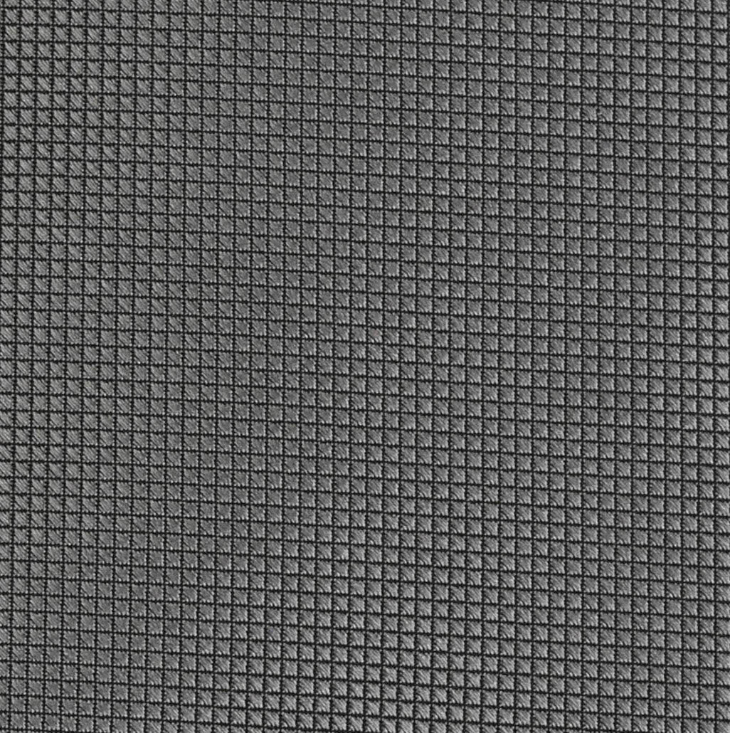 {[en]:Silver Gray Diamond Weave Silk Pocket Square