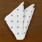 {[en]:Belgian Linen (Hand Sewn) Flower Pocket Square