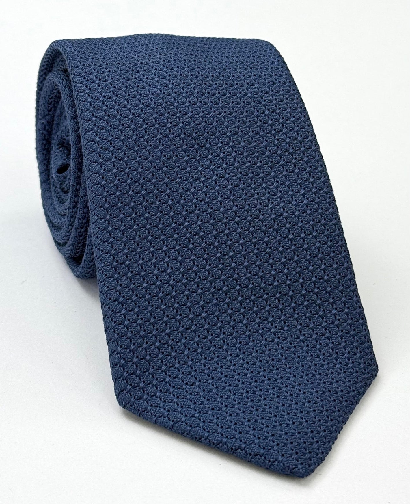 Soft Navy Blue Grenadine Grossa Silk Tie GGT-11