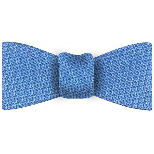 Light Oxford Blue Grenadine Fina Silk Bow Tie GFBT-36