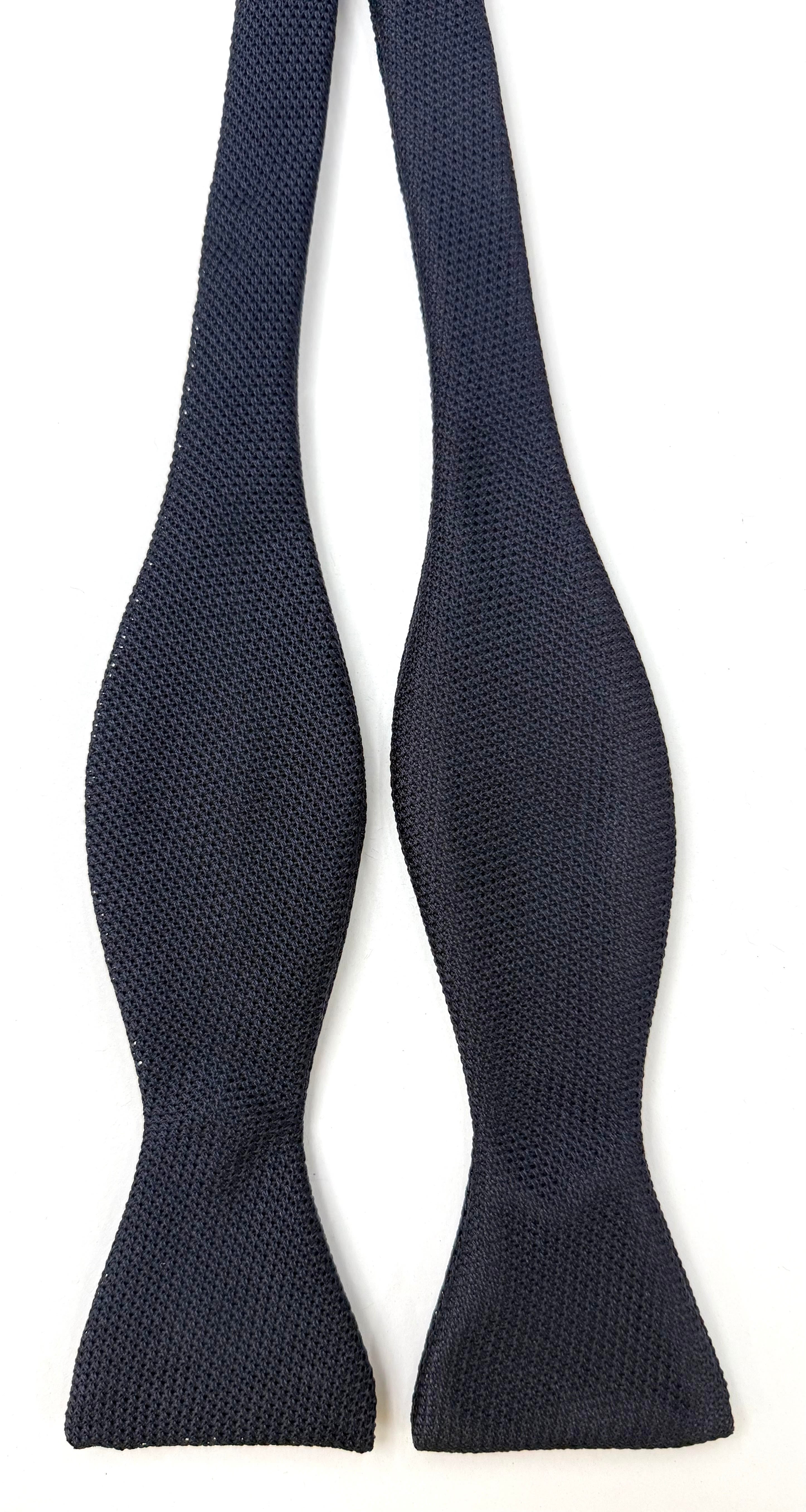 Midnight Blue Grenadine Fina Silk Bow Tie GFBT-8