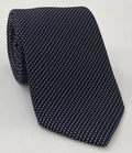 White On Midnight Blue Grenadine Fina Pin Dot Silk Tie GFPDT-1