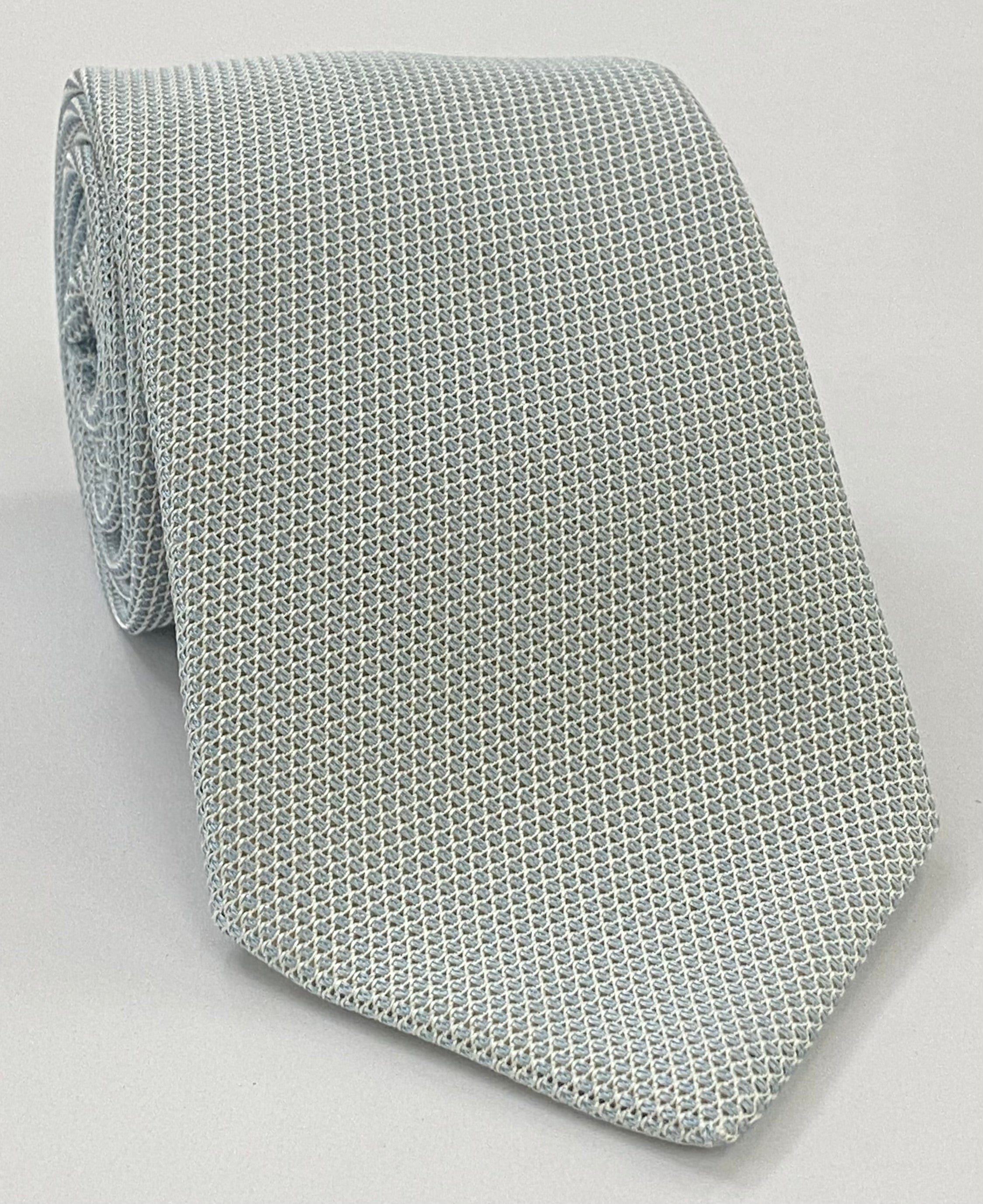 Sky Blue/Silver Grenadine Fina Silk Tie #GFT-22