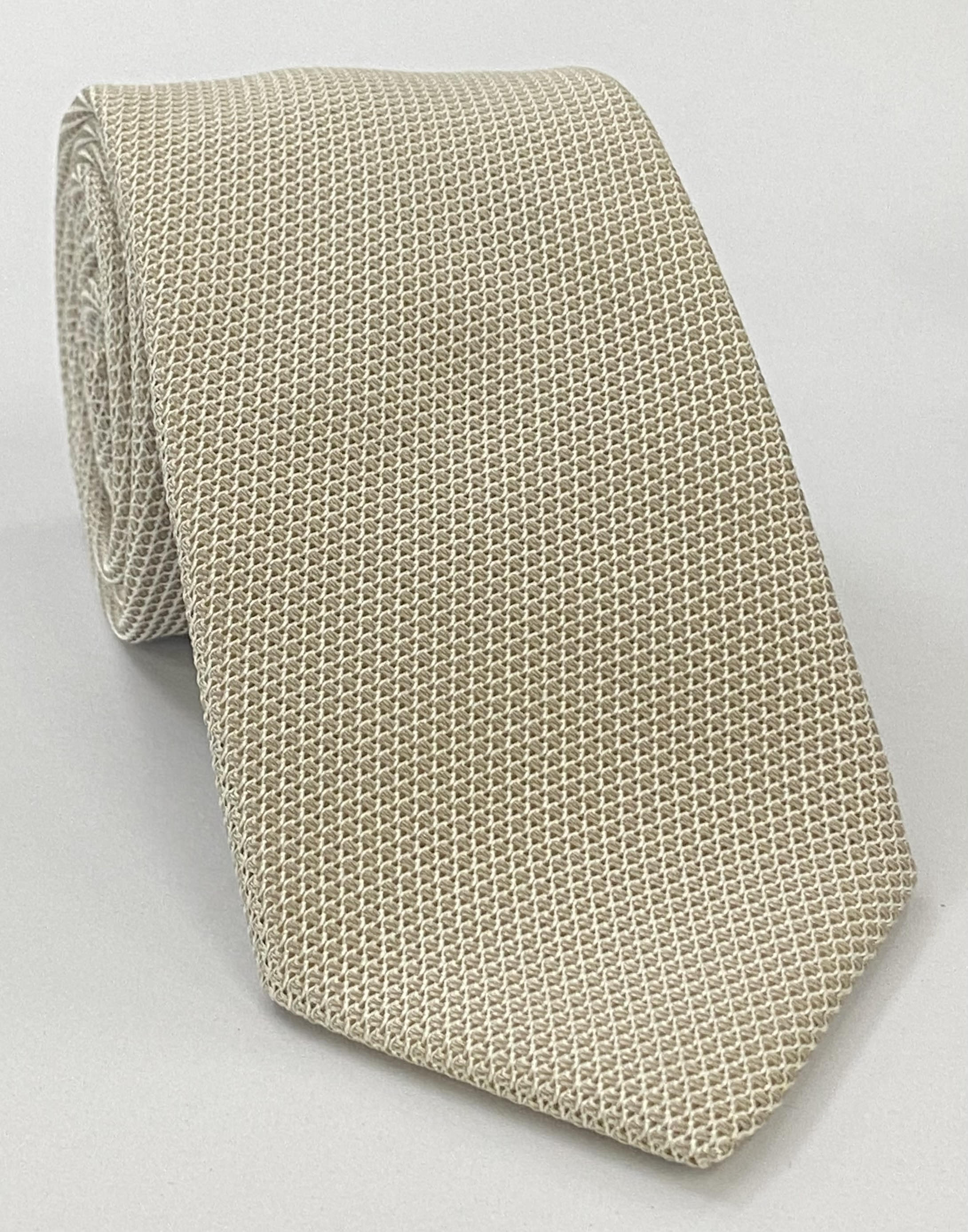 Silver/Brown Grenadine Fina Silk Tie GFT-23