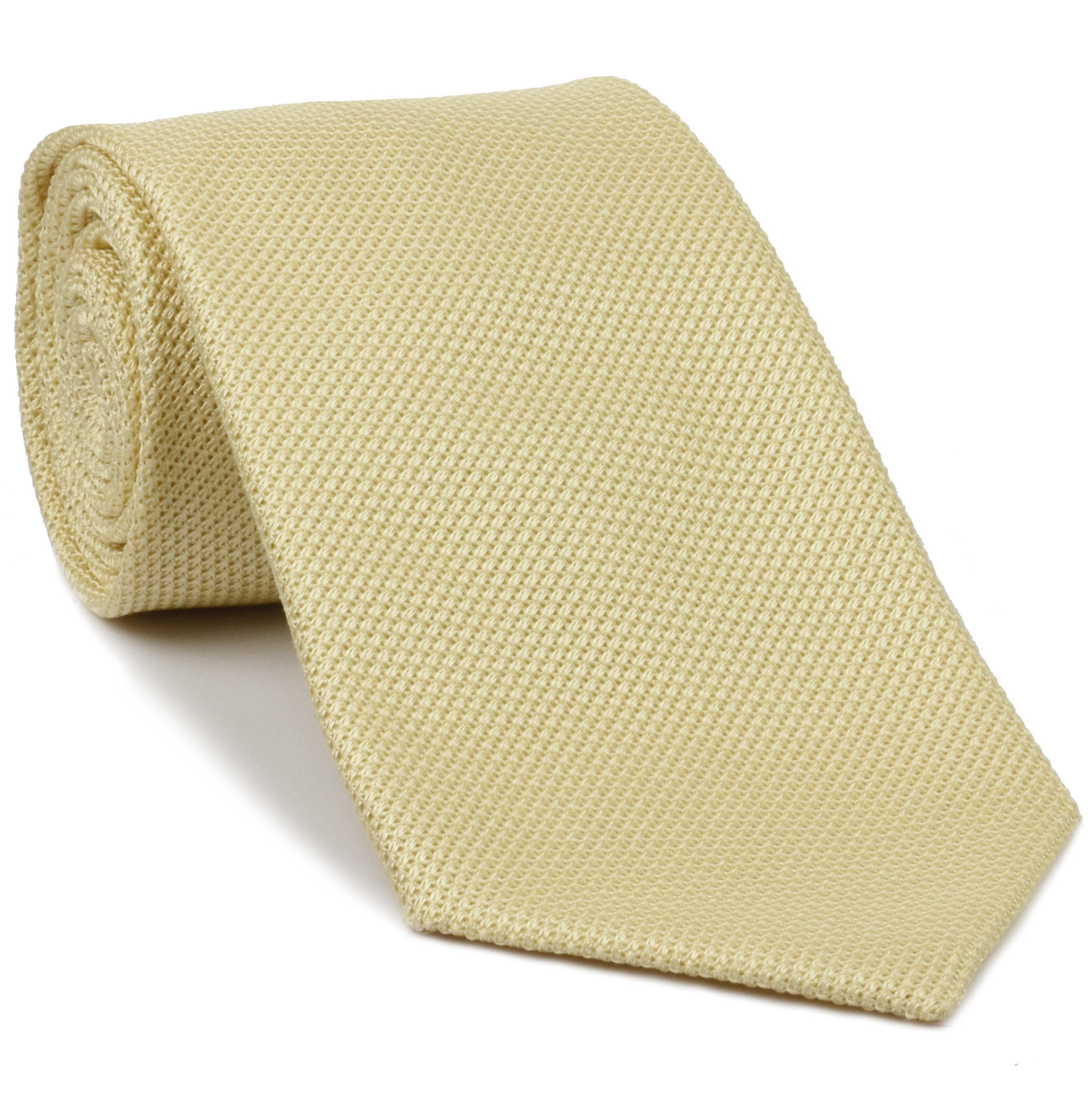 {[en]:Light Yellow Grenadine Fina Silk Tie