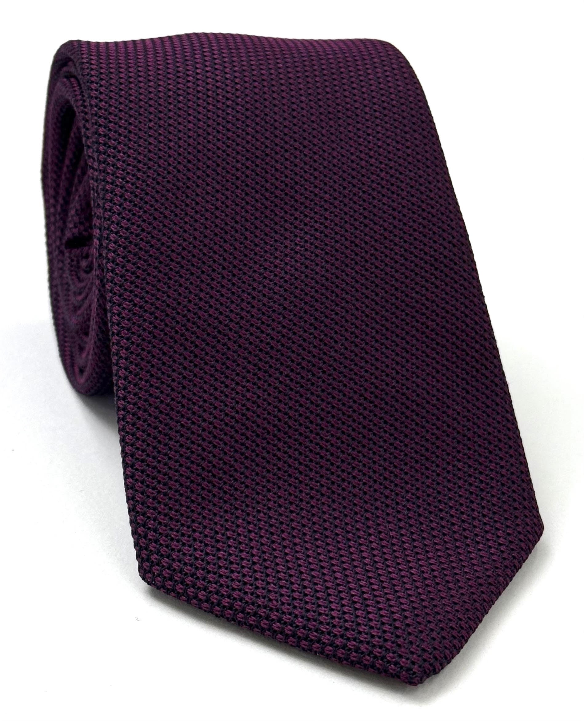 Dark Purple/Black Grenadine Fina Silk Tie GFT-35