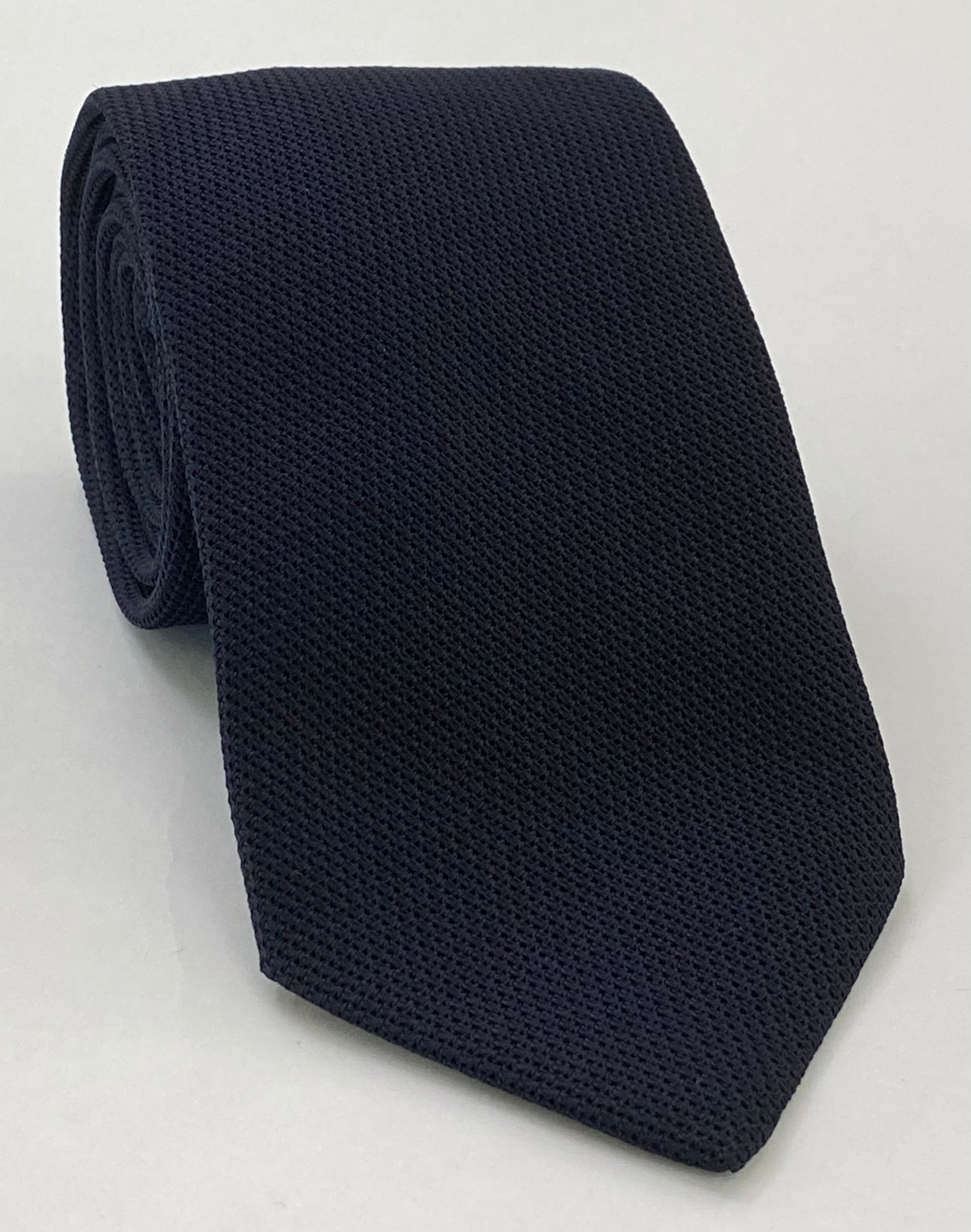 Midnight Blue Grenadine Fina Silk Tie GFT-8
