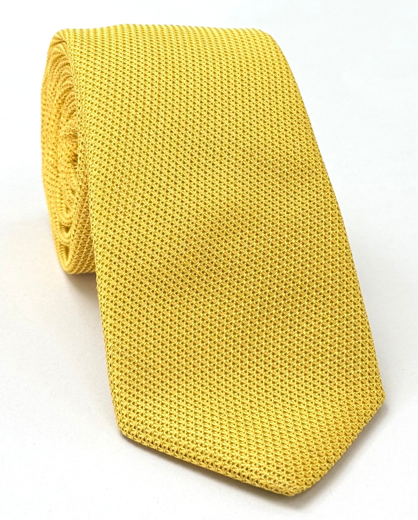 Corn Yellow Grenadine Fina Silk Tie GFT-27