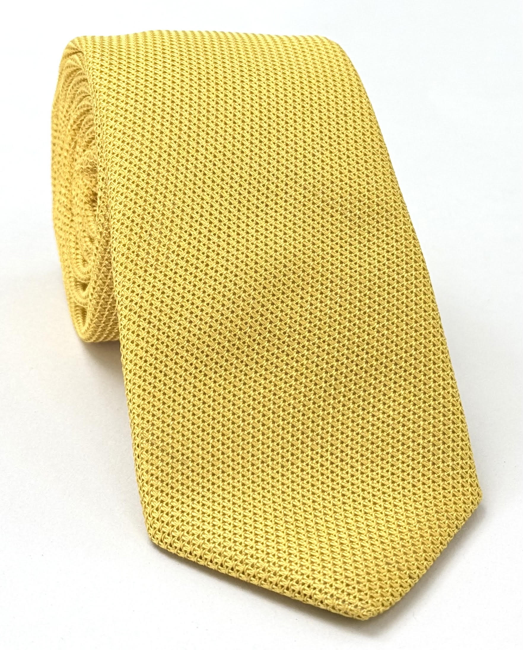 Corn Yellow Grenadine Fina Silk Tie GFT-27
