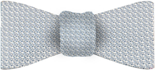 スカイブルー／シルバー グレナディン・グロッサ シルク 蝶ネクタイ #GGBT-22