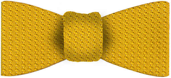 Yellow Gold Grenadine Grossa Silk Bow Tie #GGBT-29