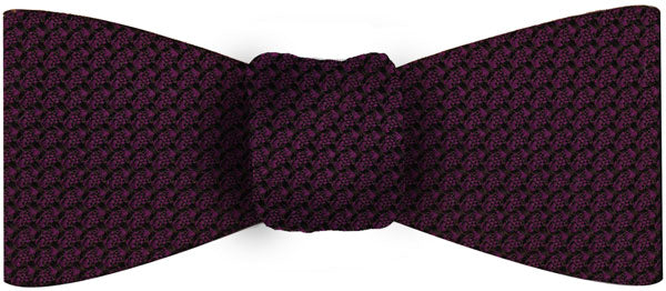 Dark Purple/Black Grenadine Grossa Silk Bow Tie #GGBT-35
