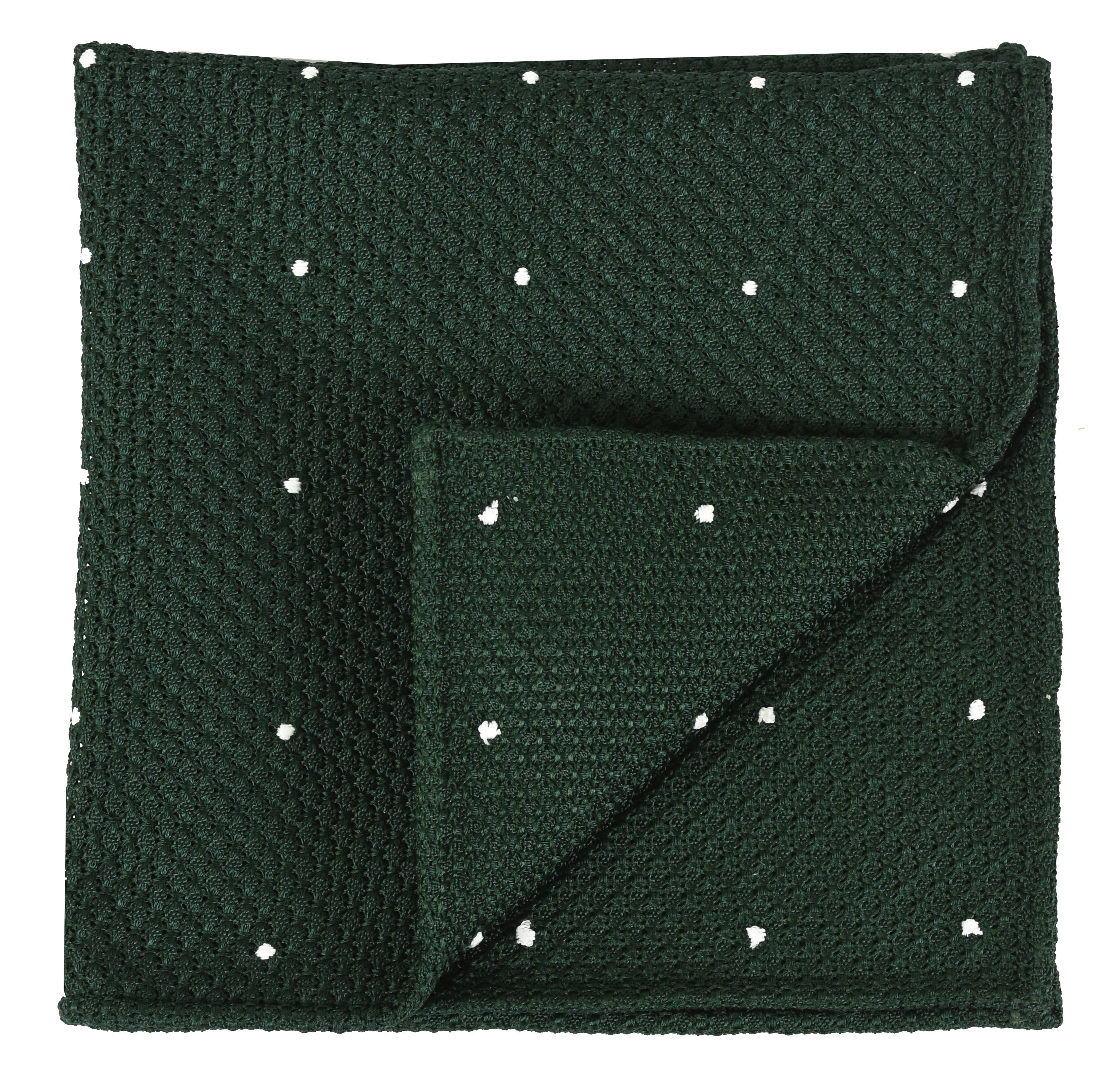 Forest Green Grenadine Grossa (Hand Sewn) Pocket Square GGDPS-16