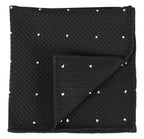 Black Grenadine Grossa (Hand Sewn)  Pocket Square GGDPS-7