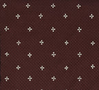 バーガンディー・グレナディン・グロッサ ホワイトフラワーデザイン ポケットスクエア