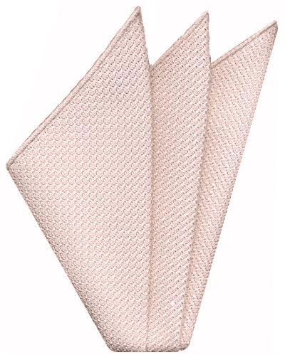 {[en]:Pink/Silver Grenadine Silk Pocket Square