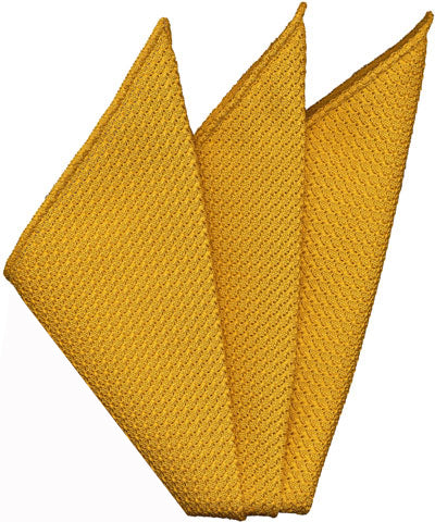 {[en]:Yellow Gold Grenadine Silk Pocket Square