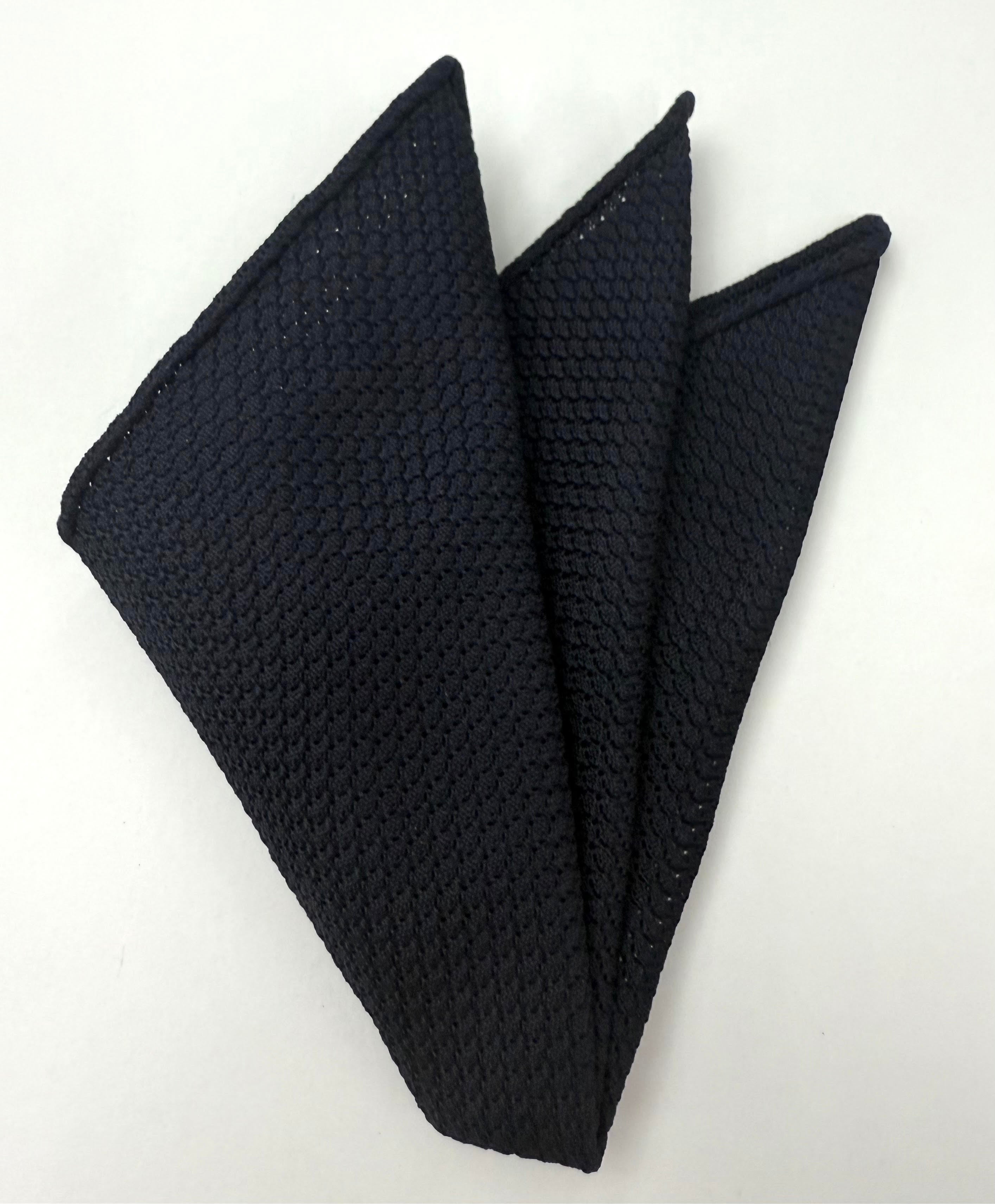 미드나잇 블루 그레나딘 그로사 실크 포켓 스퀘어 #8