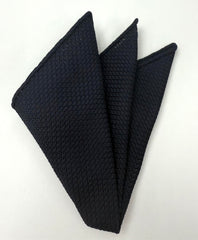 Midnight Blue Grenadine Grossa Silk Pocket Square #8