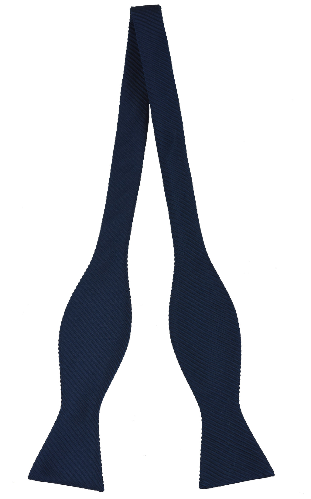 {[en]:Navy Blue Grosgrain Silk Bow Tie