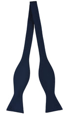 {[en]:Navy Blue Grosgrain Silk Bow Tie