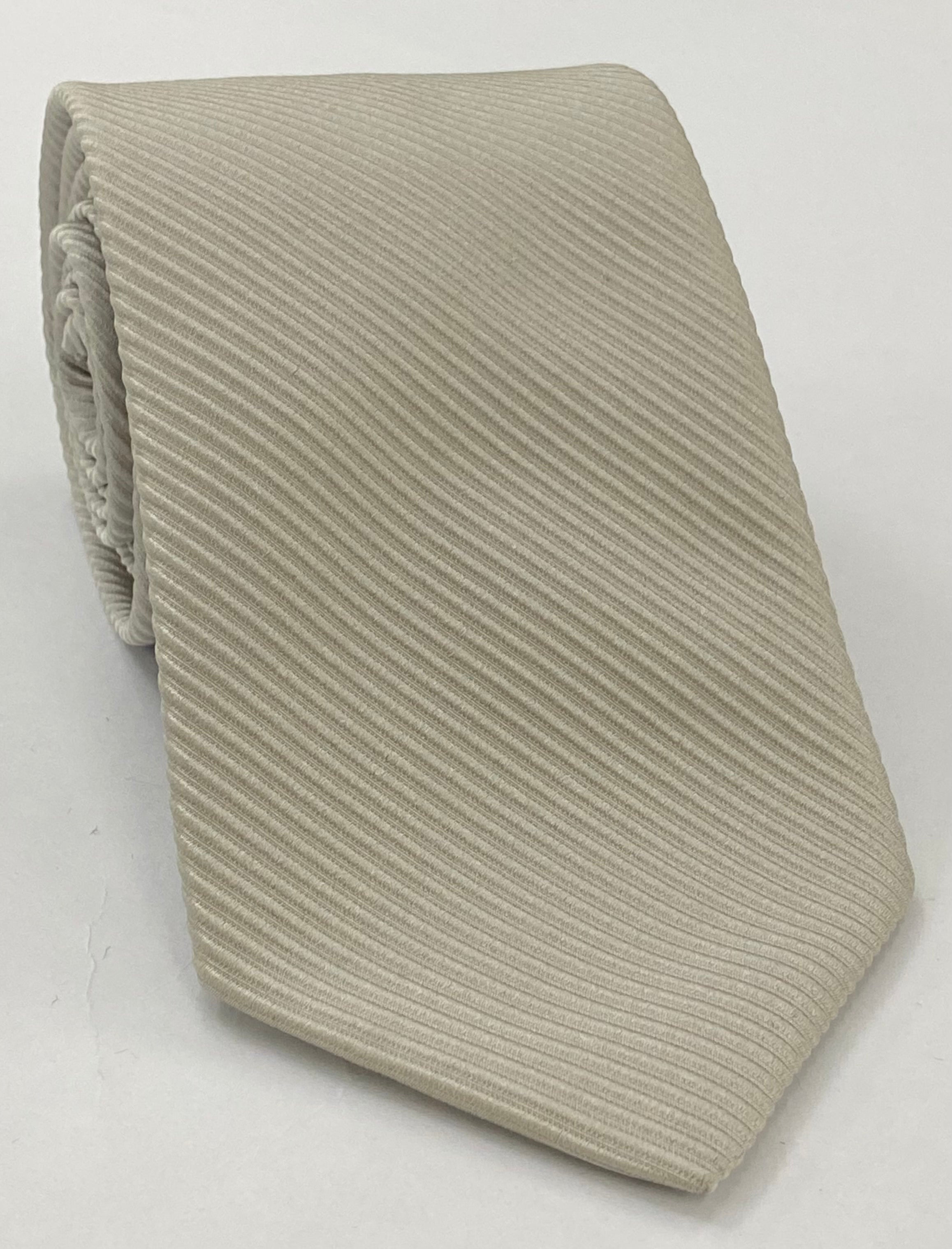 Silver Gray Grosgrain Silk Tie GGRT-12