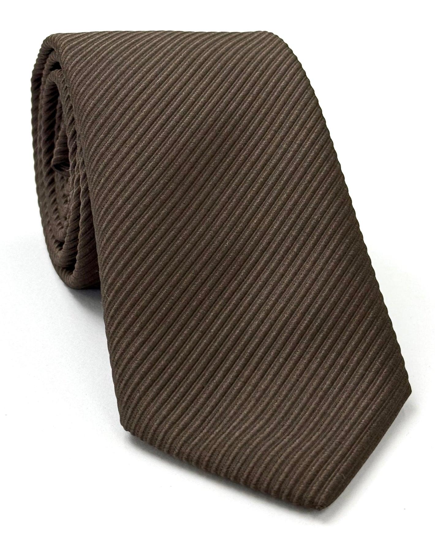 Dark Chocolate Grosgrain Silk Tie GGRT-19