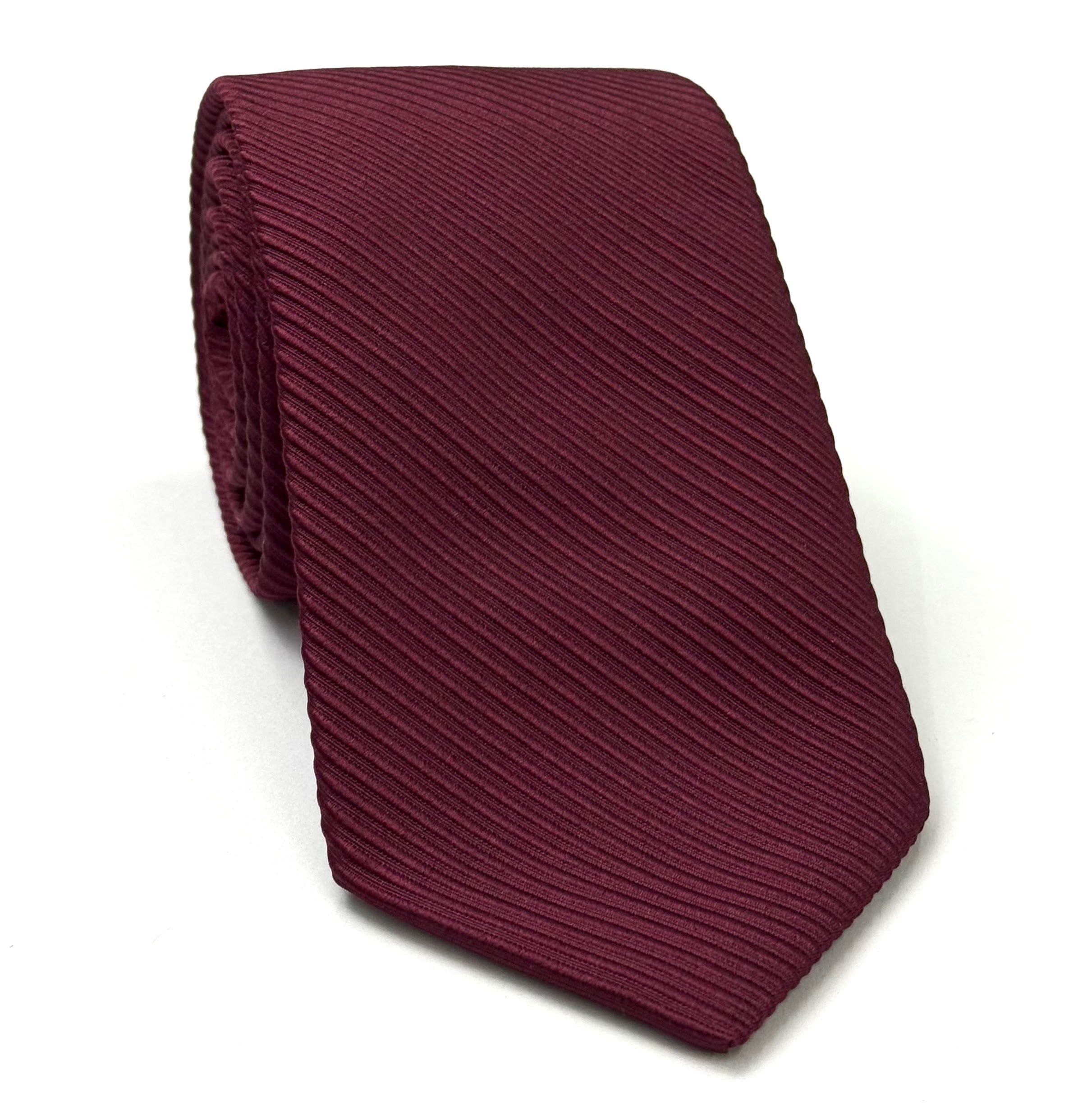 Burgundy Grosgrain Silk Tie GGRT-4