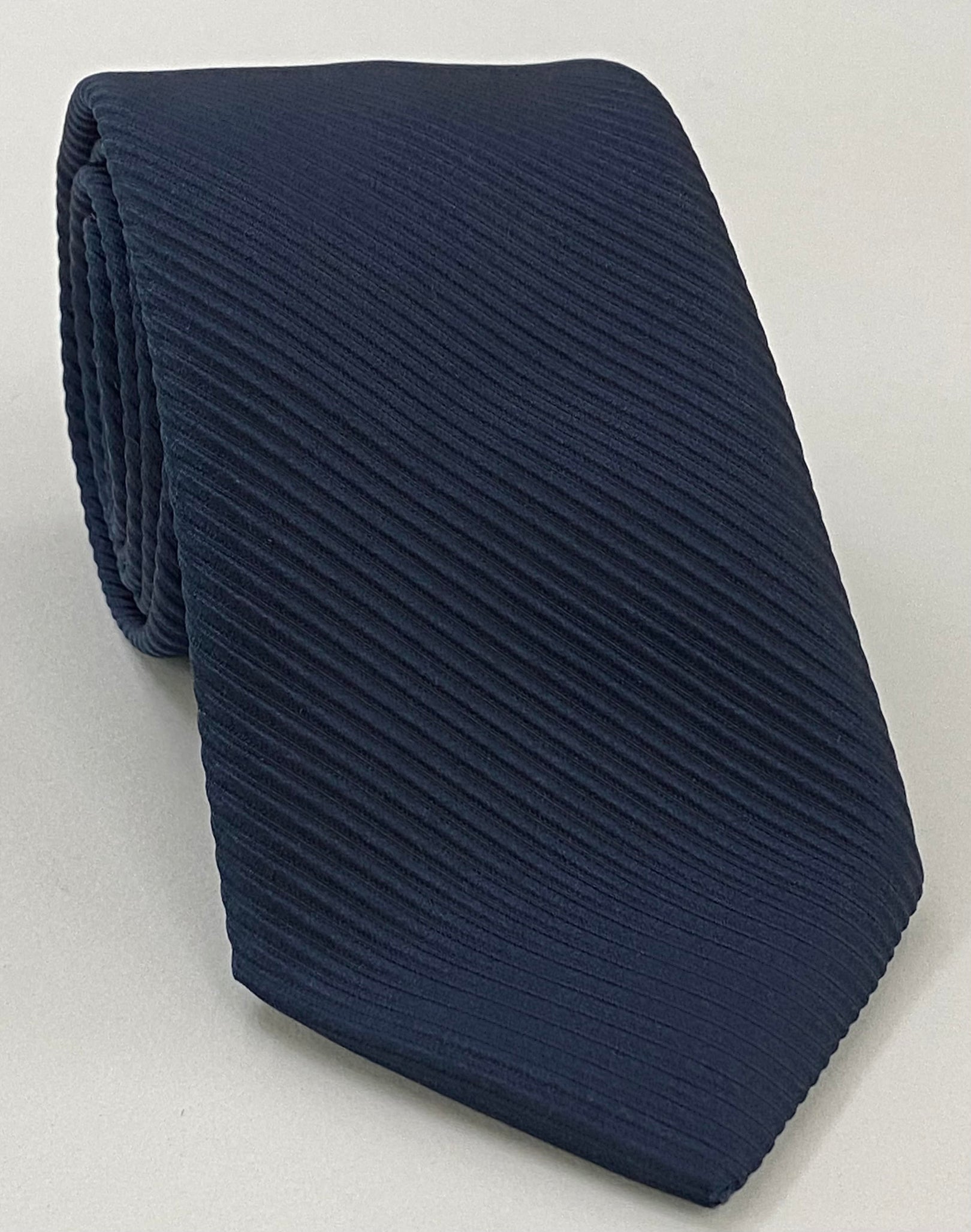 ミッドナイトブルー グログランシルクネクタイ GGRT-7