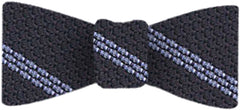 {[en]:Powder Blue Stripe On Midnight Blue Grenadine Bow Tie
