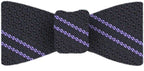 {[en]:Lavender Stripe On Midnight Blue Grenadine Bow Tie