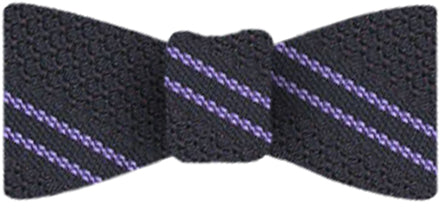 {[en]:Lavender Stripe On Midnight Blue Grenadine Bow Tie