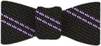 {[en]:Soft Magenta Stripe On Bitter Chocolate Grenadine Grossa Stripe Silk Bow Tie