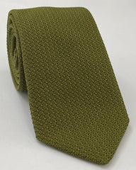 Olive Green Grenadine Grossa Silk Tie GGT-18