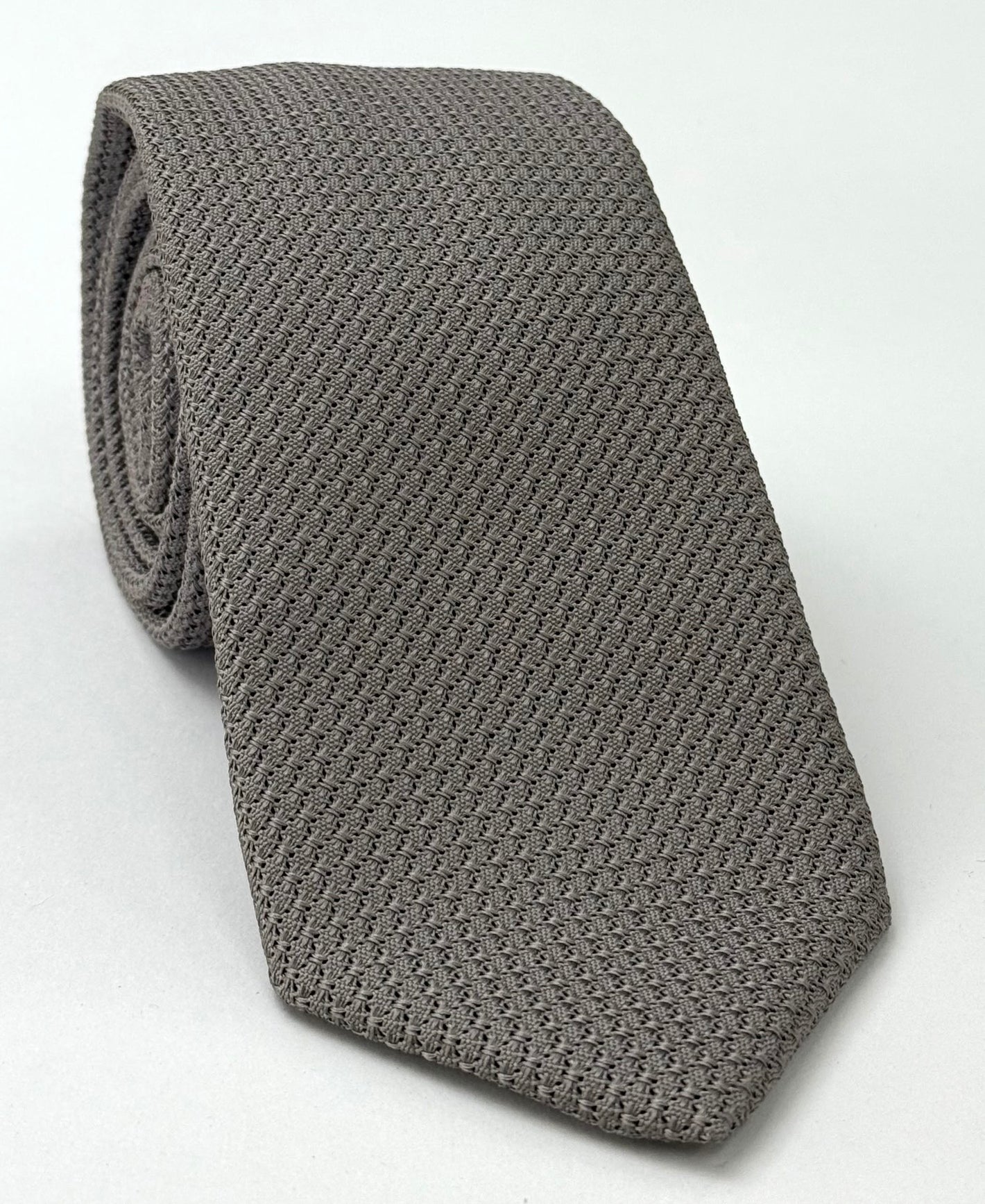 Charcoal Gray Grenadine Grossa Silk Tie GGT-20