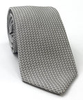 Charcoal Gray/Silver Grenadine Grossa Silk Tie GGT-21