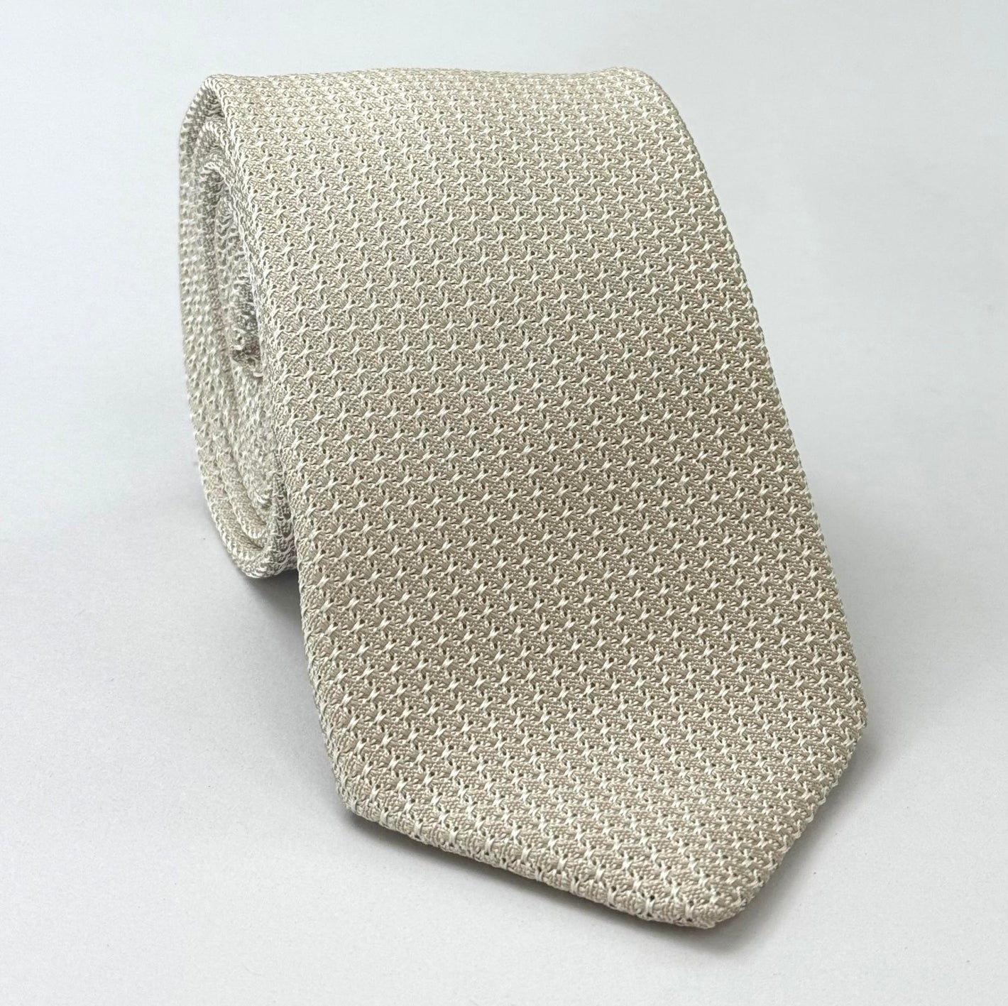 Silver/Brown Grenadine Grossa Silk Tie GGT-23
